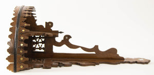 1920s Antique Moroccan Wall Bracket Shell Inlay Moorish Wall Shelf