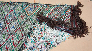 1950s Vintage Zemmour Moroccan Rug Berber Runner, 3ft x 16.4ft long