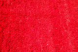 1960s Vintage Red Ethnic Moroccan Fluffy Rug Bed of Roses