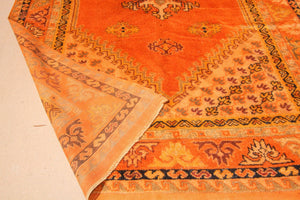 1960s Moroccan Berber Rug Burnt Orange 16ft Long