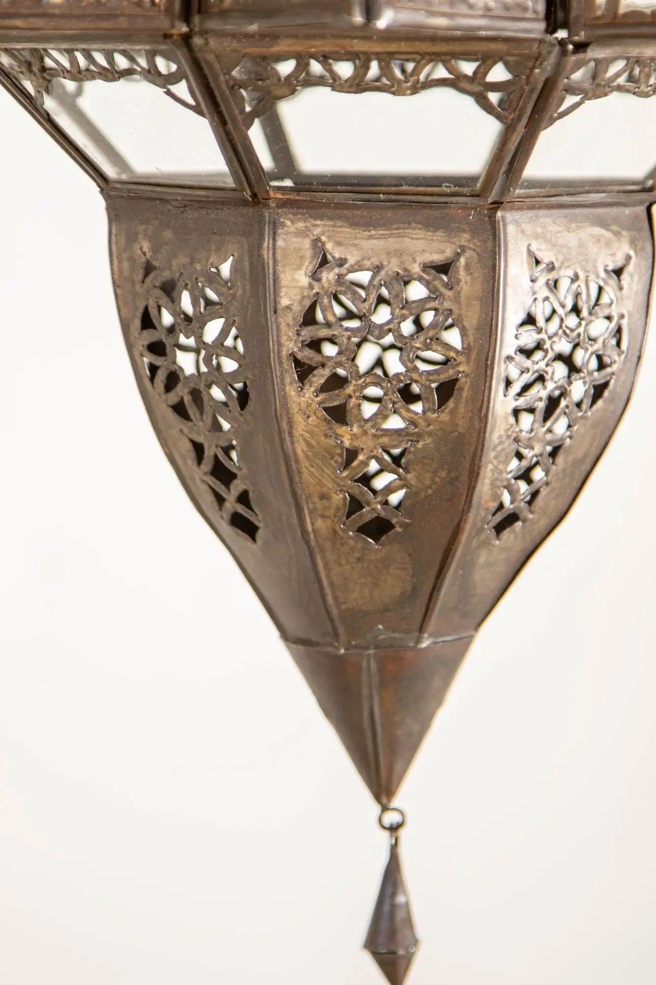 Moroccan Hanging Glass Lantern in Moorish Star Shape