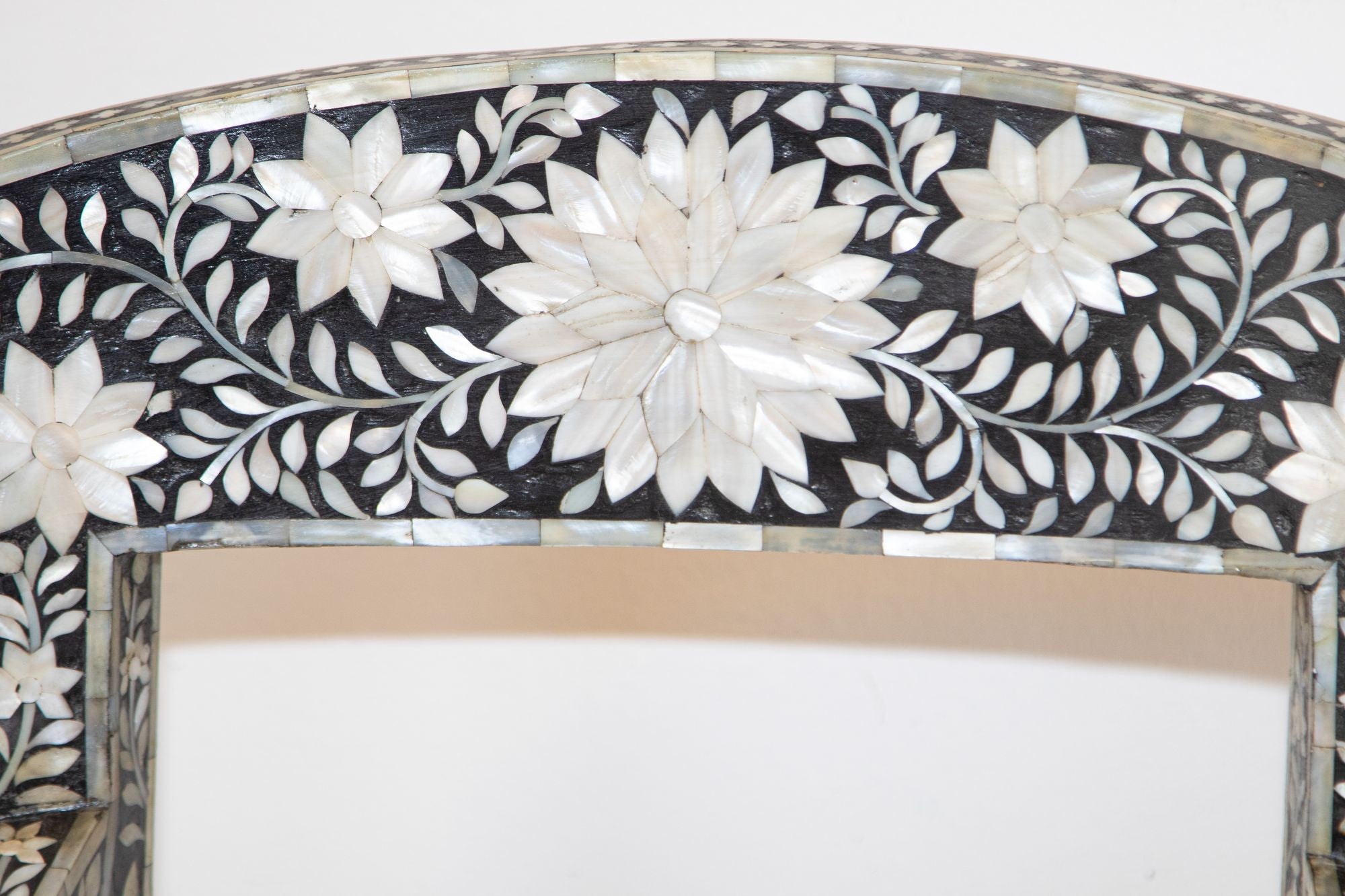 Anglo-Indian Mughal Mother of Pearl Inlaid Klismos Armchair with Ram Head 1 of 2