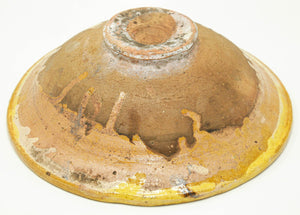 Glazed Islamic Hispano-Moresque Earthenware Dish Yellow Bowl