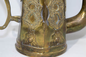 Antique Moroccan Moorish Style Middle Eastern Islamic Brass Coffee Pot