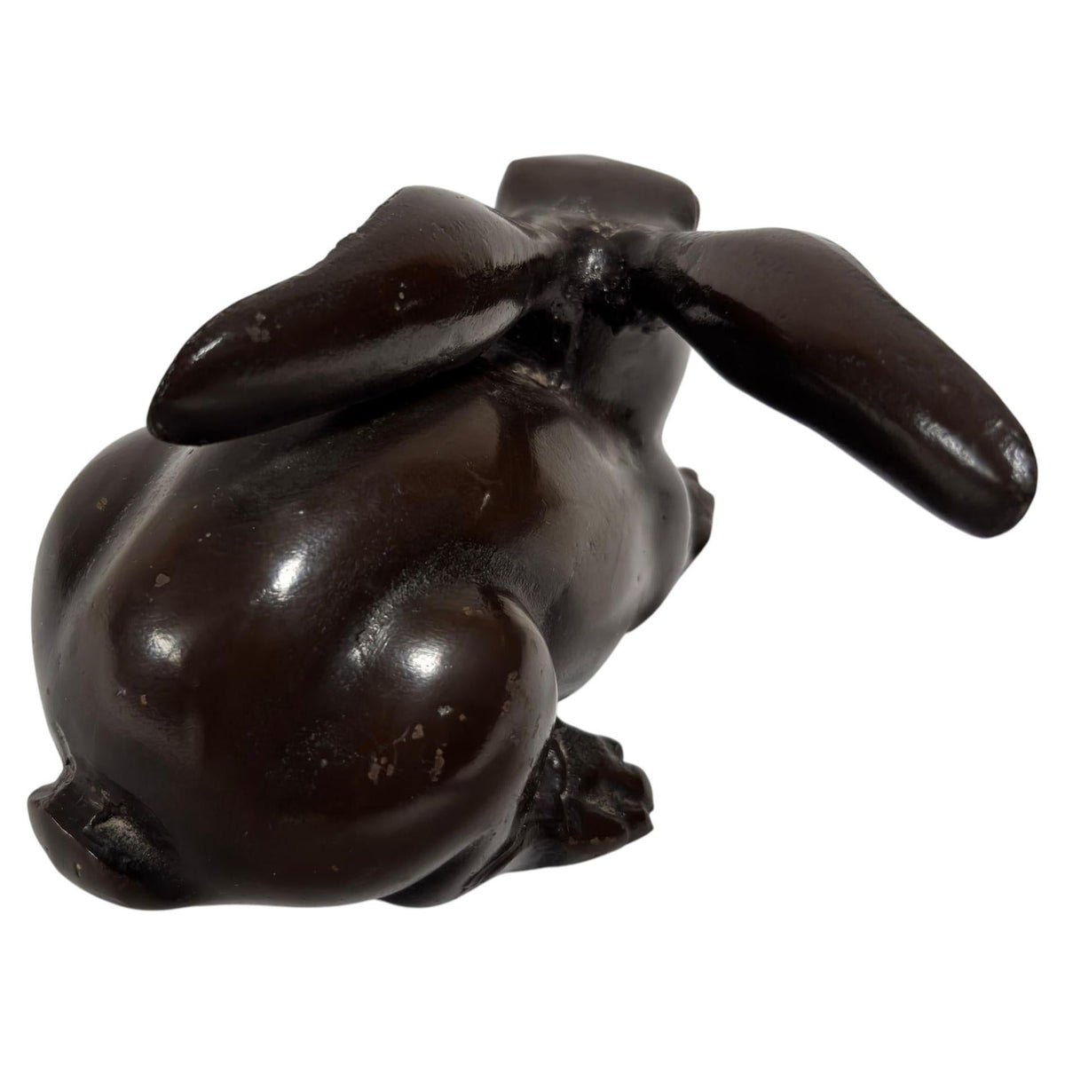 Mid-20th Century Japanese Hand Cast Bronze Rabbit Sculpture — Japan