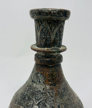 19th Century Tinned Copper Indo-Persian Islamic Vase