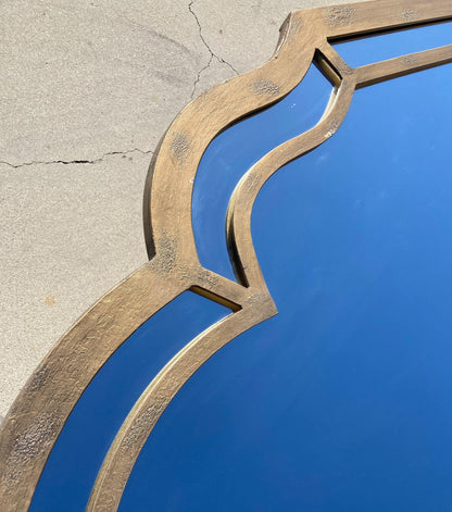 Large Forged Bronze Iron Arched Mirror 6ft 8 Spanish Moorish Colonial style — Mexico