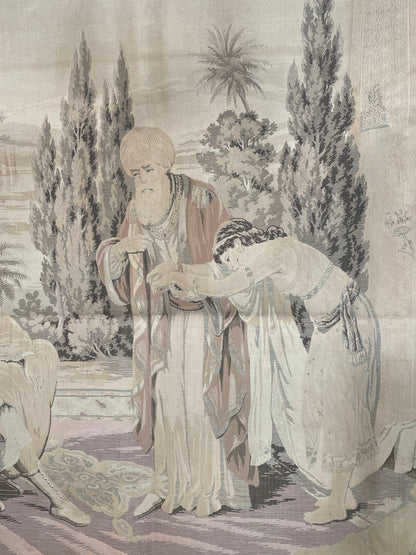 Moorish Tapestry with a 19th Century Orientalist Arabian Scene