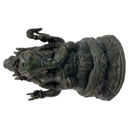 Bronze Statue Sculpture of Ganesh Indian or Nepalese Bronze Hindu Statue