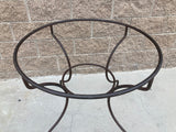 Moroccan Round Mosaic Outdoor Tile Table on Iron Base 47 in
