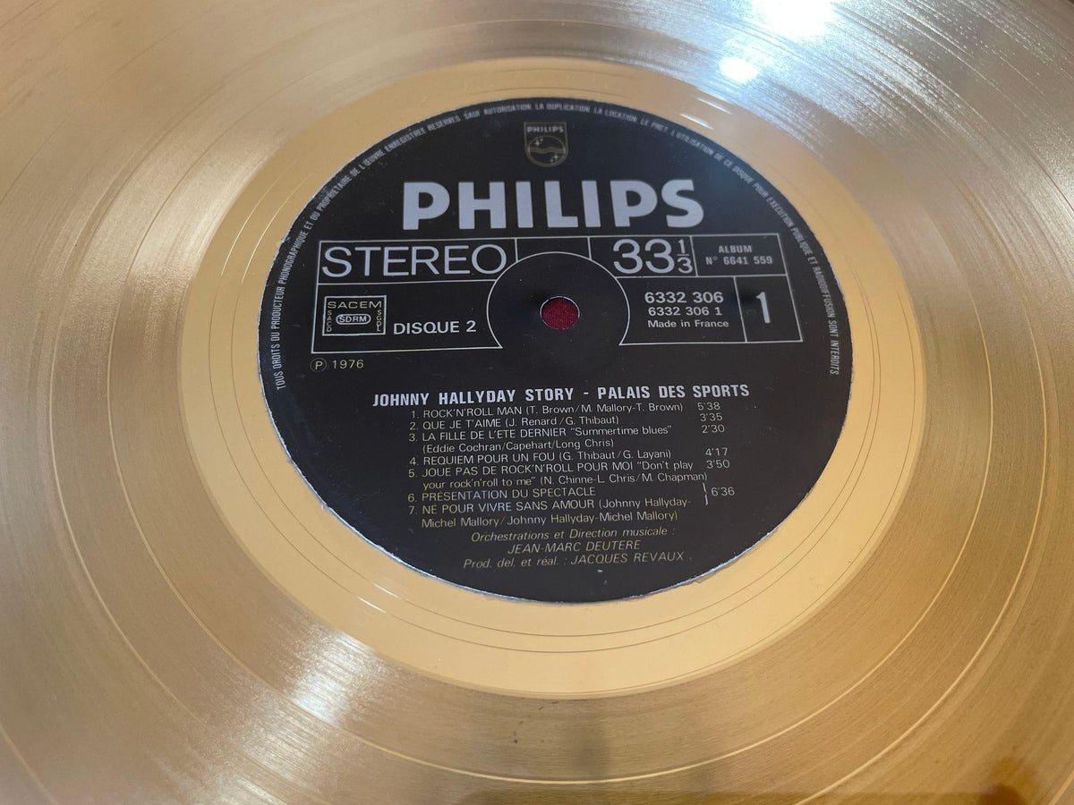 Official Gold Record Award France Johnny Halliday Story Palais des Sports 1976 — additional view 7