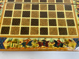 Vintage Persian Micro Mosaic Chess Game Box