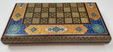 Moorish Persian Inlaid Micro Mosaic Backgammon and Chess Board