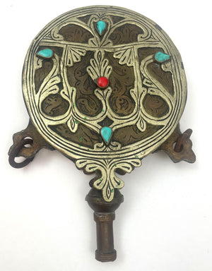 Antique Moroccan Berber Brass Flask 1920s