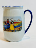 Antique Victoria China Czechoslovakia Porcelain Milk Jug | Hand-Painted Dutch Children Scene, circa 1940s