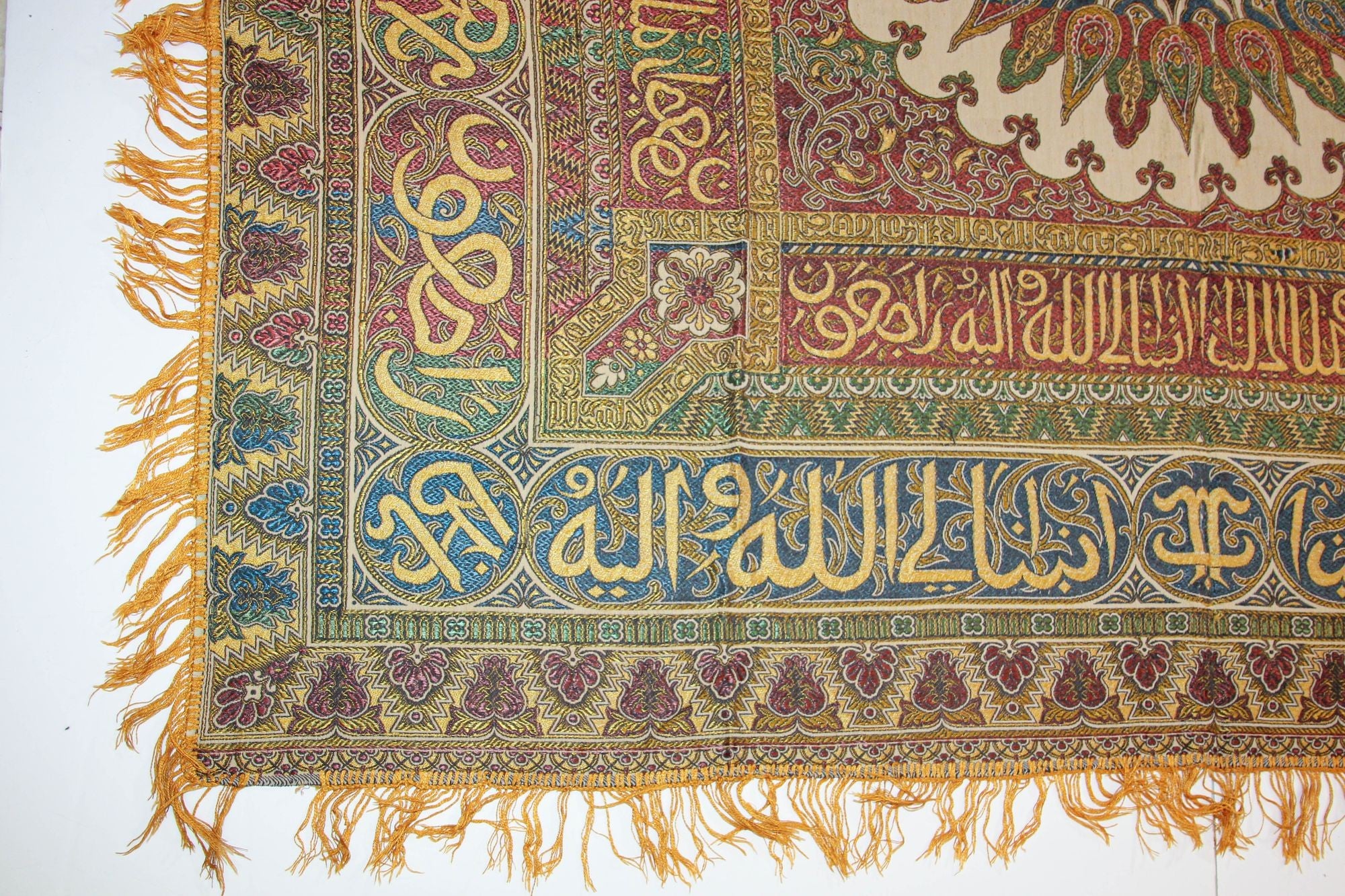 Antique Large Moorish Silk Textile Granada Spain Islamic Art