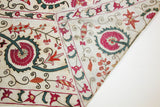 19th C. Suzani Bukhara Uzbekistan Antique Embroidered Islamic Art Textile Susani