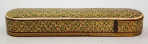 Antique Handmade Khatam Wooden Pen Box