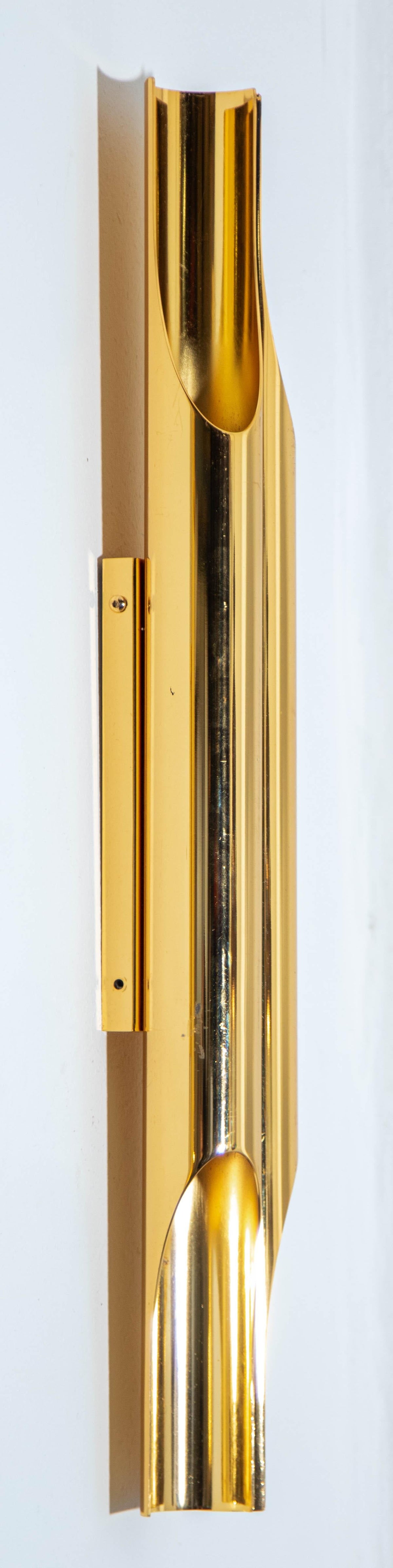 Italian Polished Brass Orgue Wall Sconce, Post-Modern Design, 2015 — Italy