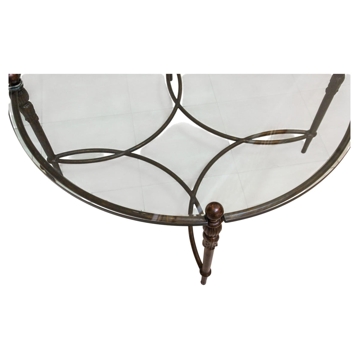 Michael Taylor Designs Montecito Round Glass Outdoor Coffee Table — United States