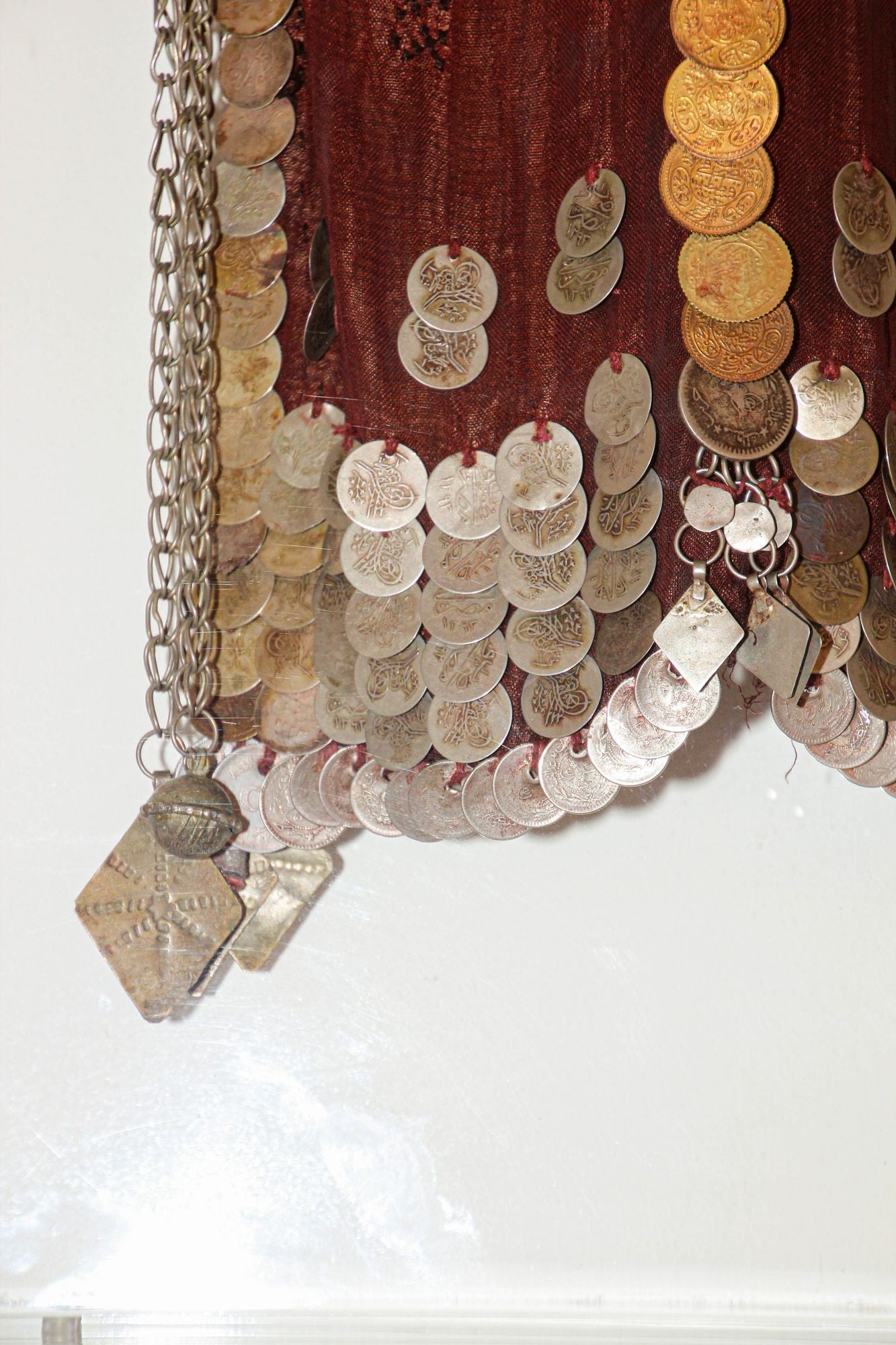 Islamic Face Veil, Egyptian Bedouin Desert Garment Nikab Framed Collectible
