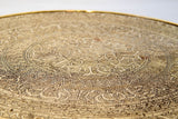 Moorish Islamic Brass Tray Table Spain 1920s