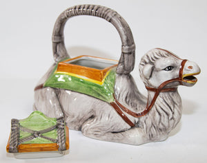 Vintage Hand Painted Resting Camel Porcelain Tea Pot