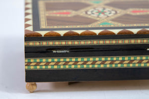 Granada Moorish Spain Inlaid Marquetry Jewelry Music Box