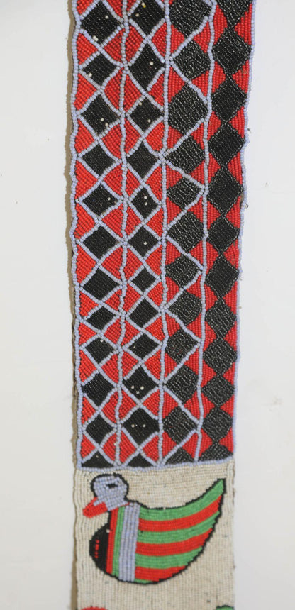 African Yoruba Diviner's Beaded Wall Hanging Panel Sash 1950 — additional view 6