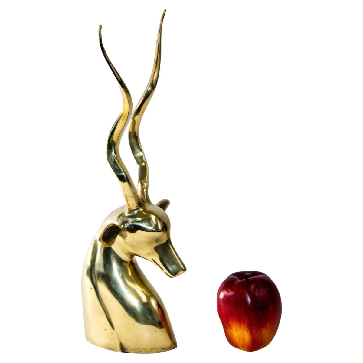 Art Deco Style Brass Antelope Gazelle Bust Sculpture — additional view 8