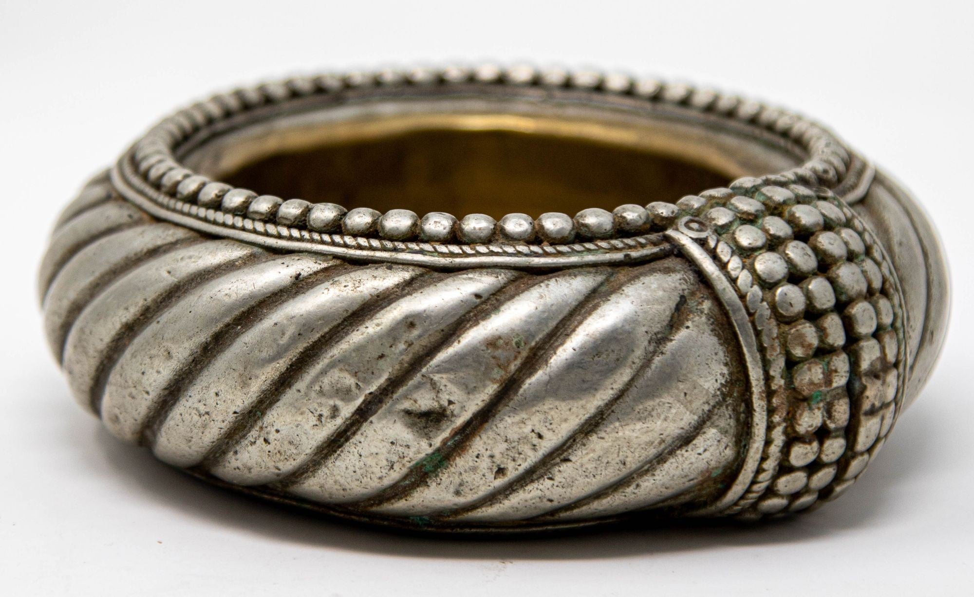 Antique Ethnic North African Moroccan Silver Anklet Ashtray Catchall Dish