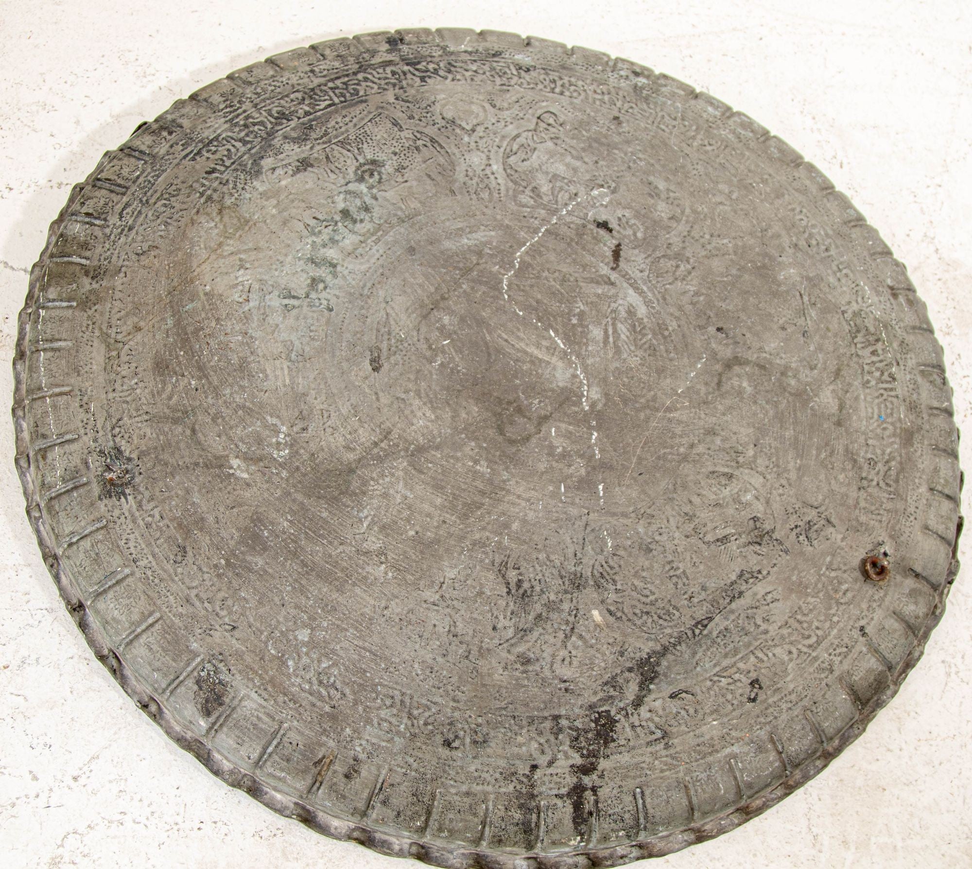 Antique Middle Eastern Persian Wall Hanging Metal Tray