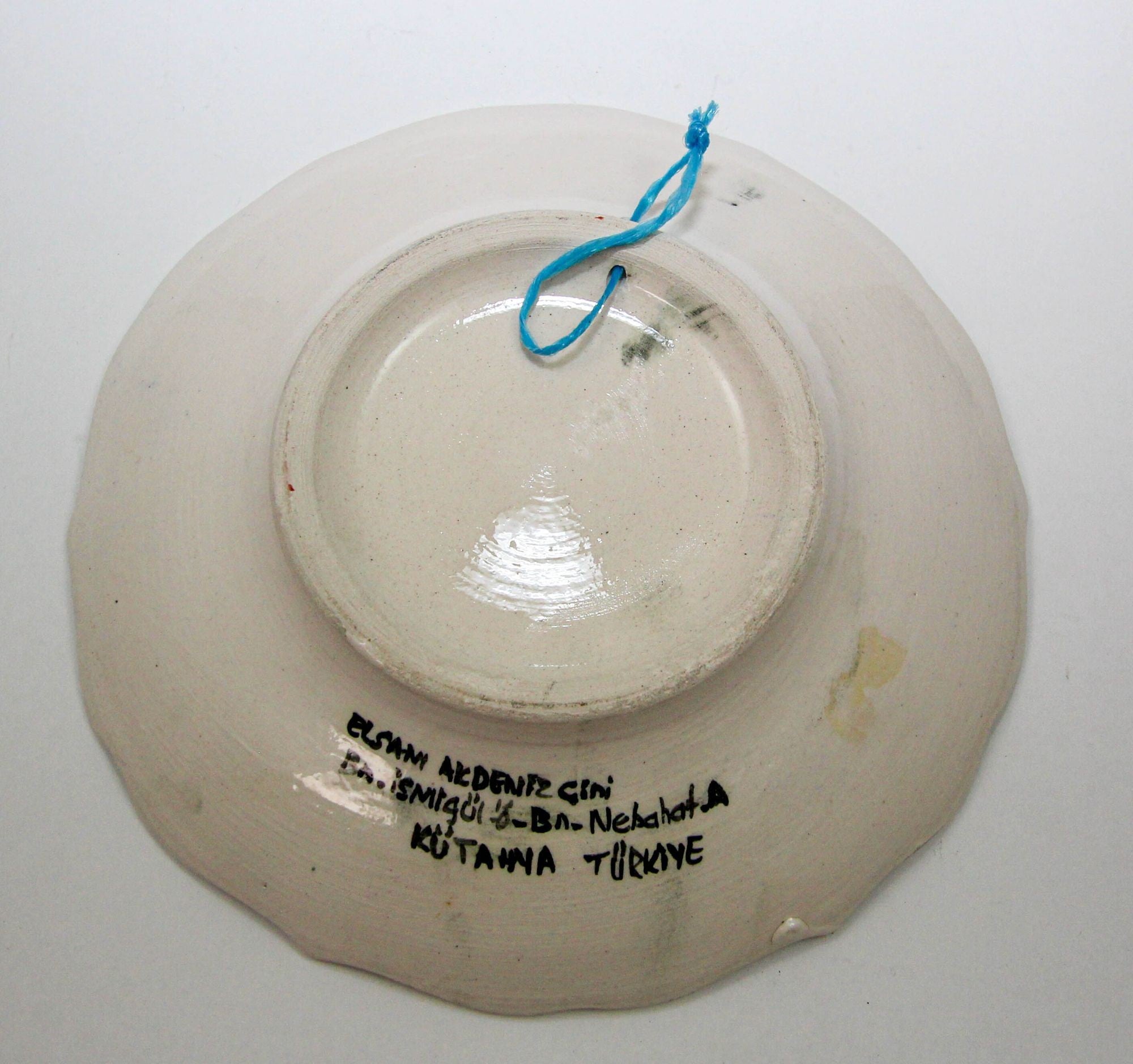 Islamic Ceramic Plate in the Iznik Style Hand Painted in Turkey 1950s