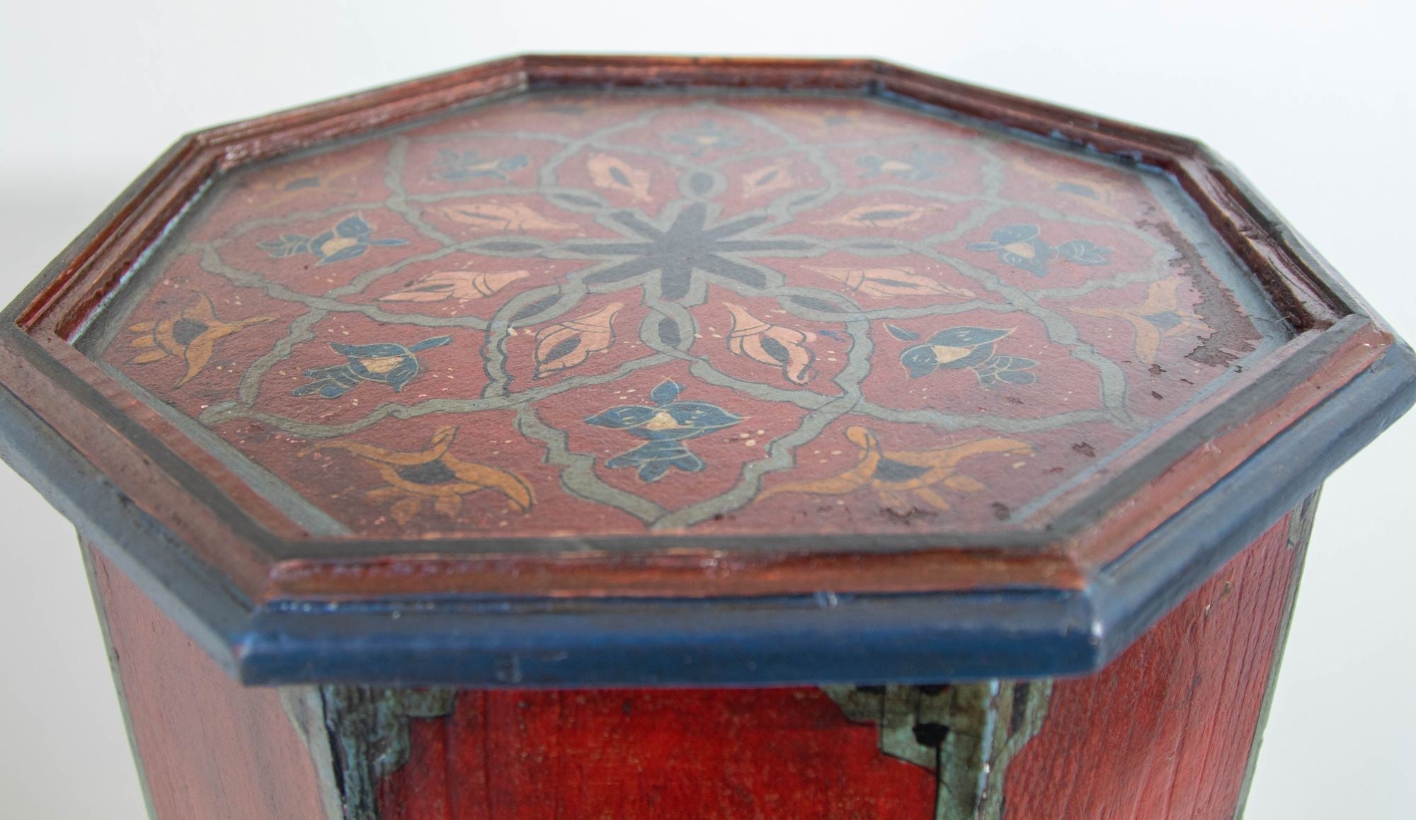 Moroccan Moorish Pedestal Octagonal Table 1960s