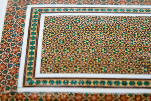 Middle Eastern Persian Micro Mosaic Khatam Inlaid Jewelry Box