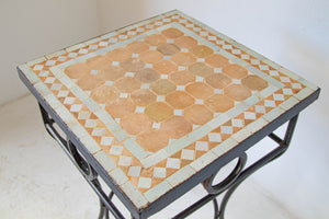 Vintage Moroccan Mosaic Outdoor Tile Table