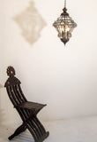 Vintage Moroccan Clear Glass Lantern Moorish Granada Spanish Style