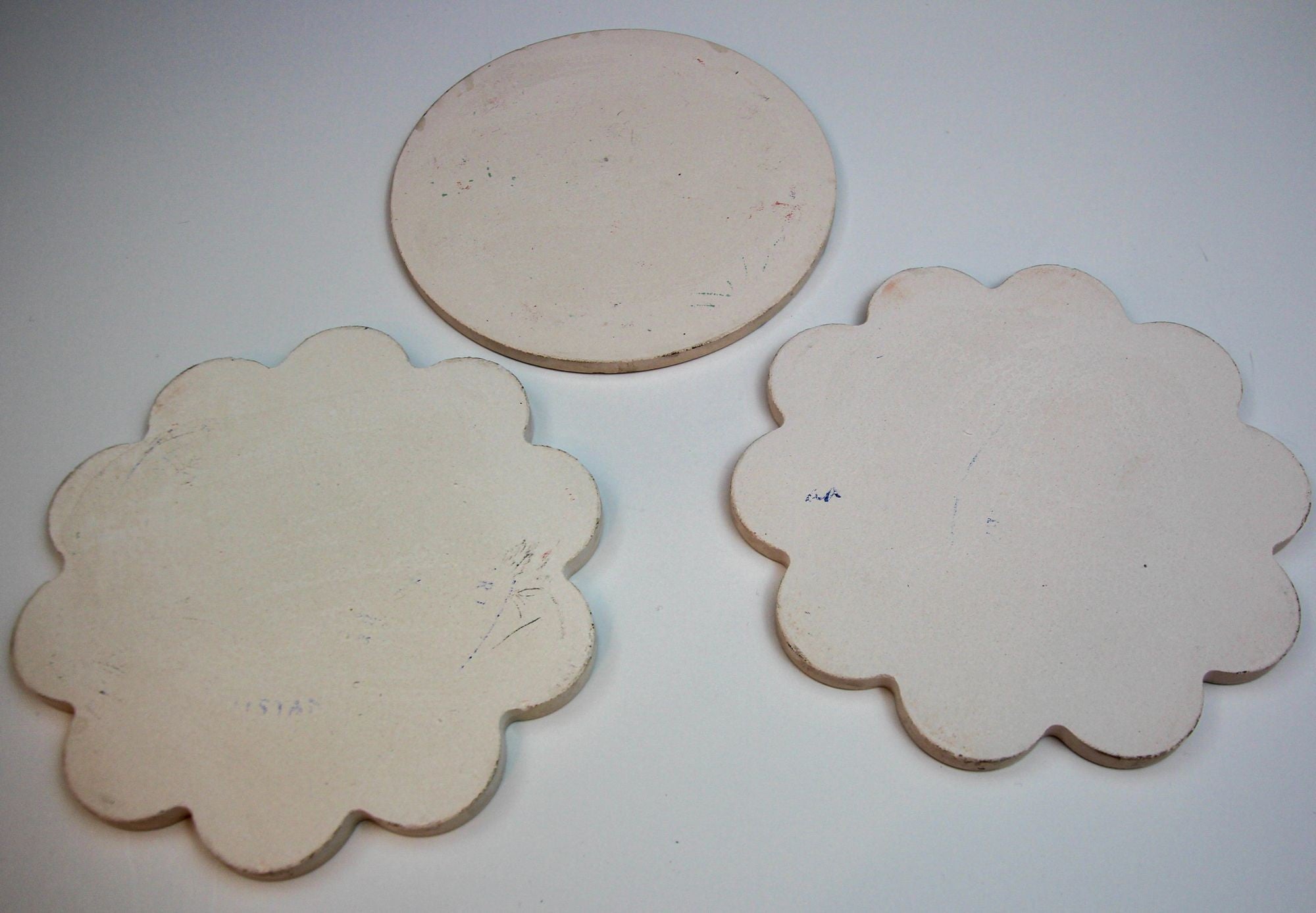 Turkish Iznik Style Ceramic Tiles Set of 3