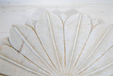White Marble Open Lotus Flower Shape Large Blow Hand-Carved in India Raj Mughal