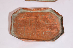 Handcrafted Antique Tinned Copper Metal Betel Box, India