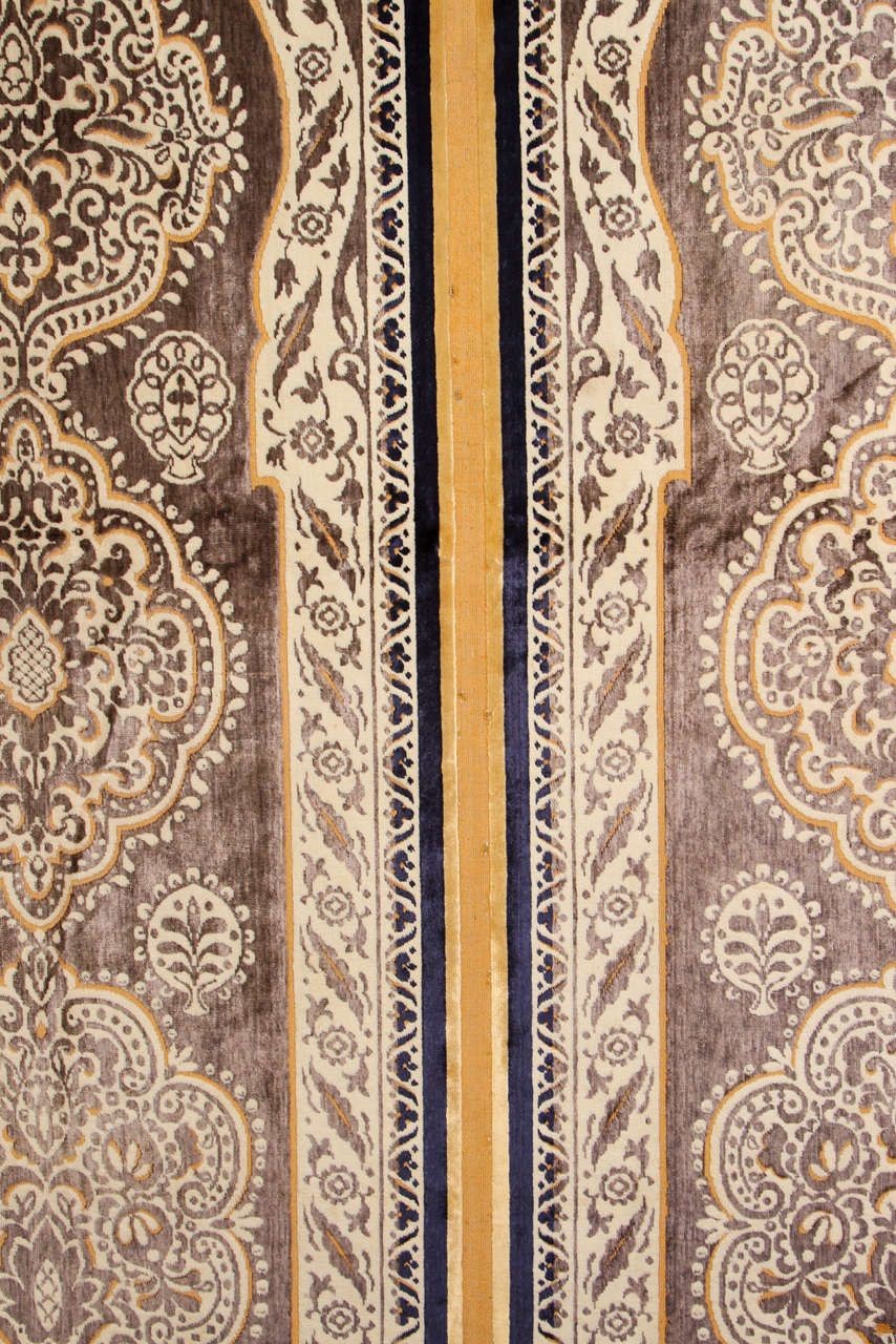 Antique Moroccan Moorish Silk Textile Tapestry Wall Hanging Hiti 19th C.