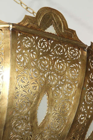 Large Vintage Brass Moroccan chandelier