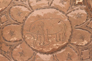 Hanging Round Copper Asian Metal Bowl