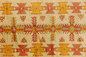 Moroccan Orange Vintage Beni MGuild Rug 1960s