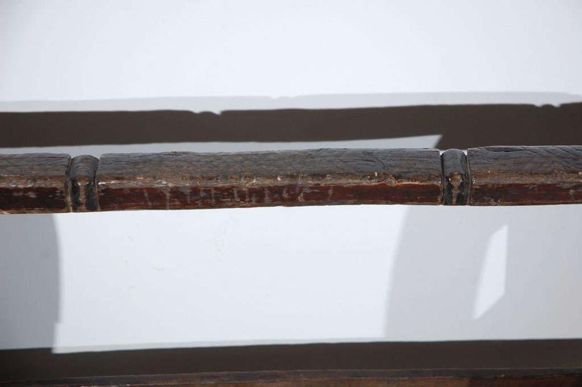 Antique Indian Tribal Carved-Wood Infant Cradle with Woven Bed, circa 1900 — additional view 8