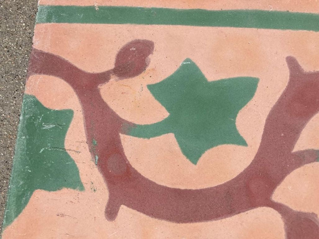 Moroccan Handcrafted Encaustic Cement Tile, Moorish Design, 1980