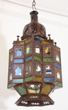 Late 20th Century Moroccan Moorish Hanging Glass Lantern