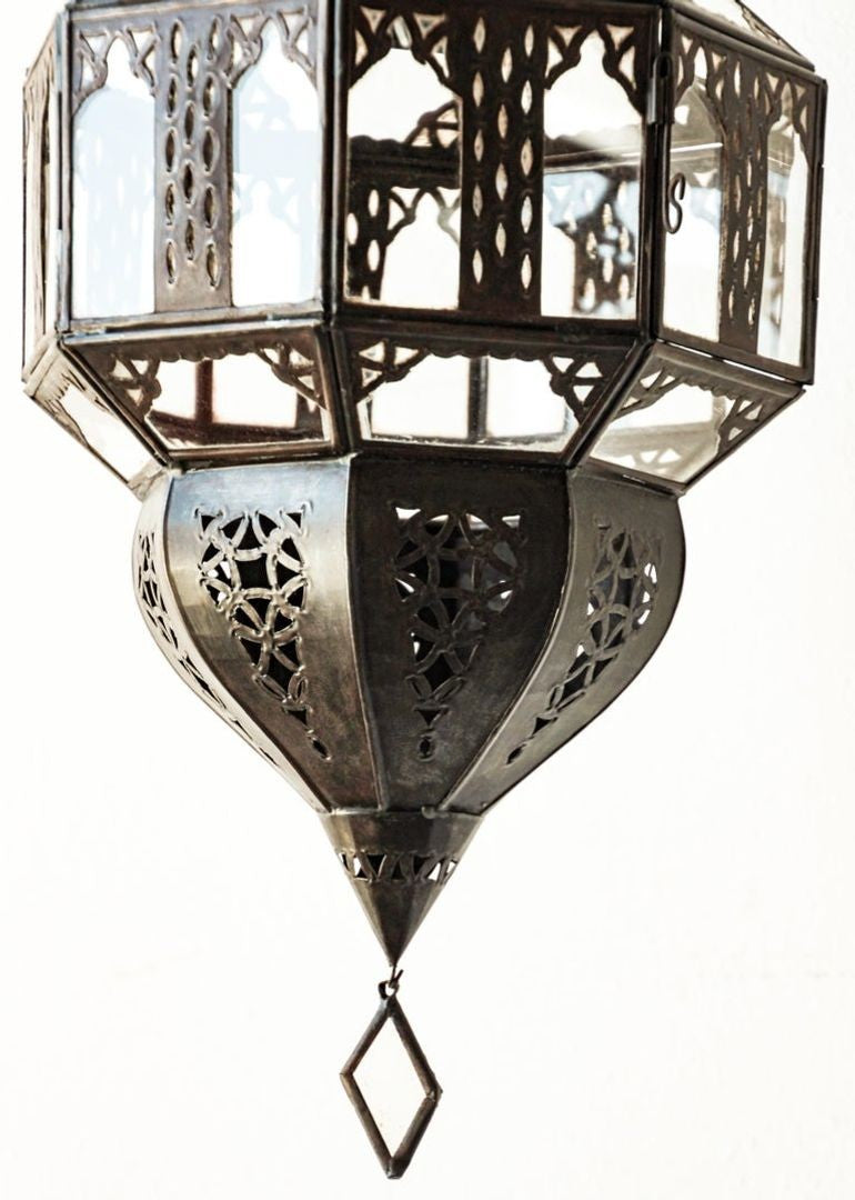 Handcrafted Moorish Glass Lantern Octagonal Shape