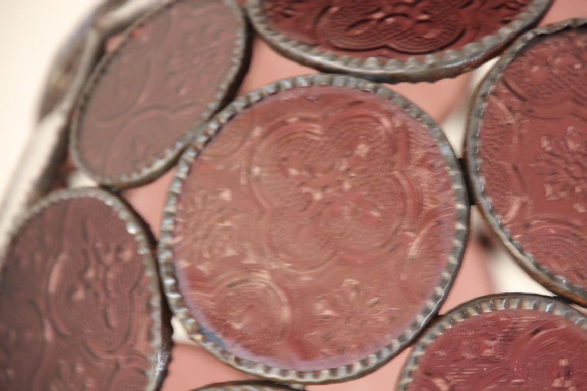 Handcrafted Moroccan Moorish Lavender Glass Lantern or Orb Pendant