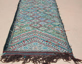 1950s Vintage Zemmour Moroccan Rug Berber Runner, 3ft x 16.4ft long